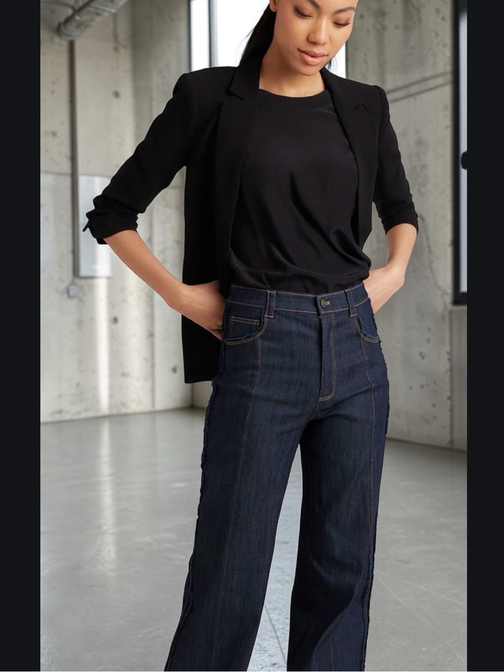 Cinq a Sept Francine High-Rise Stretch Straight Leg Jeans Size 8